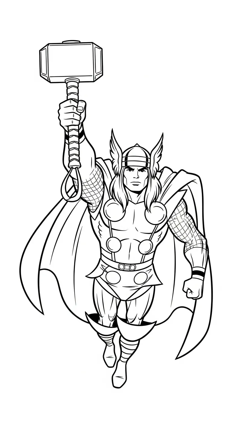 tải tranh tô màu Thor cho bé 6 tuổi