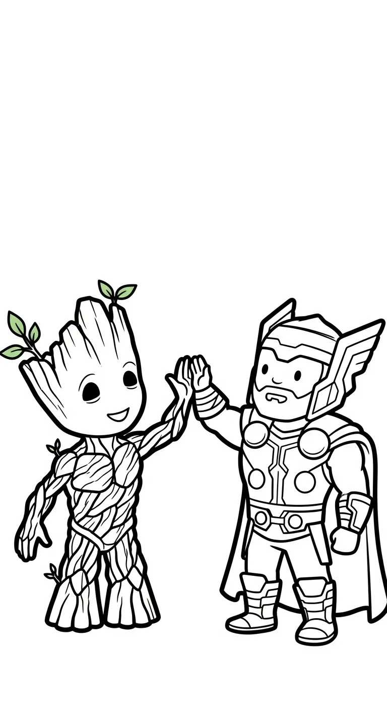 tải tranh tô màu Thor cho bé 8 tuổi