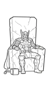 hình tô màu Thor cho bé