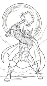 tải hình tô màu Thor pdf