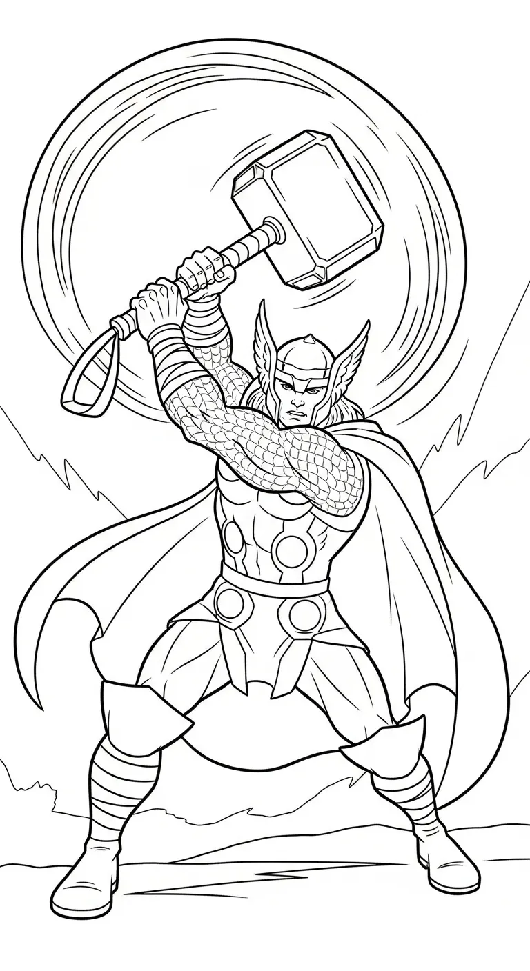 tải hình tô màu Thor pdf