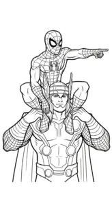 tranh tô màu Thor cho bé 5 tuổi miễn phí