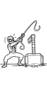 hình tô màu Thor pdf