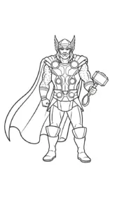 tải hình tô màu Thor cho bé 6 tuổi