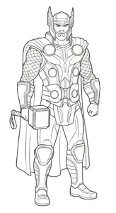hình tô màu Thor cho bé mới nhất