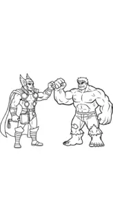 download tranh tô màu Thor cho bé