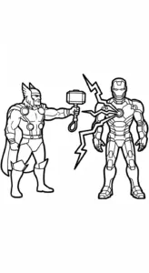 tranh tô màu Thor cho trẻ em