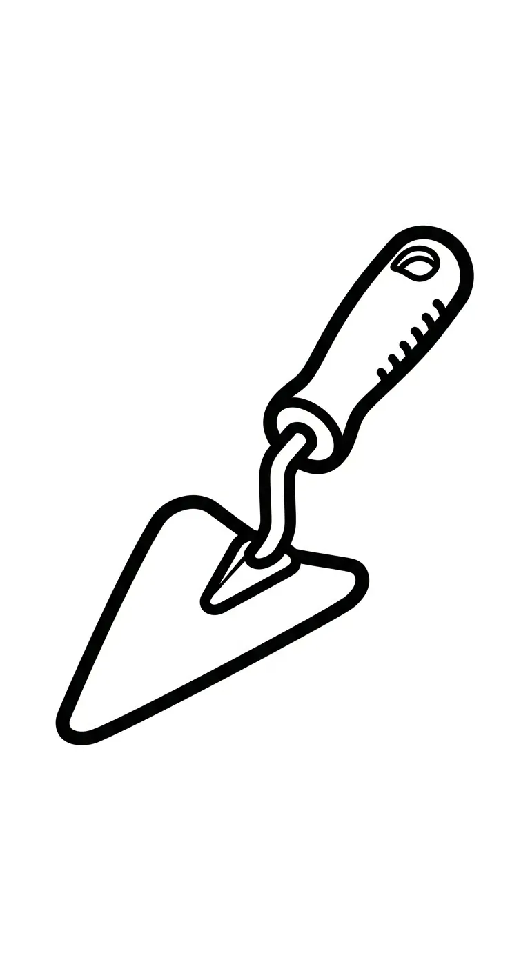 in hình tô màu Cái Xẻng cho bé 7 tuổi