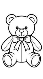hình tô màu Gấu Bông cho bé 4 tuổi miễn phí