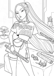 hình tô màu Kpop Demon Hunters cho trẻ em