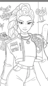 tải hình tô màu Kpop Demon Hunters pdf