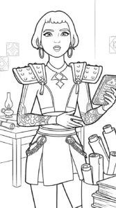 hình tô màu Kpop Demon Hunters pdf