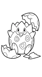 in hình tô màu Pokemon cho bé 6 tuổi