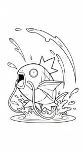 in tranh tô màu Pokemon cho bé
