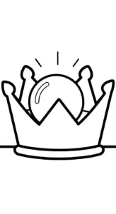 hình tô màu Vương Miện cho bé 4 tuổi miễn phí