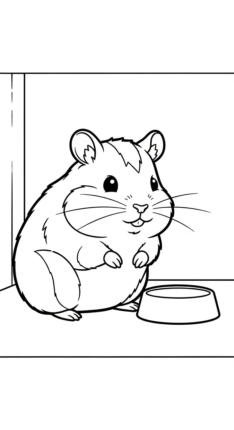 tải hình tô màu Tranh tô màu chuột hamster cho bé 8 tuổi