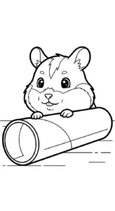 hình tô màu Tranh tô màu chuột hamster miễn phí