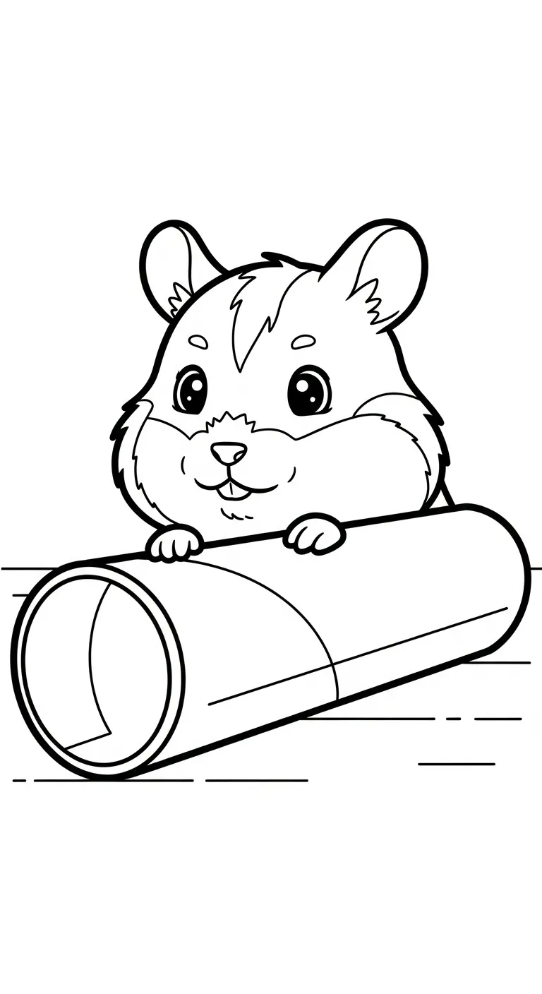 hình tô màu Tranh tô màu chuột hamster miễn phí