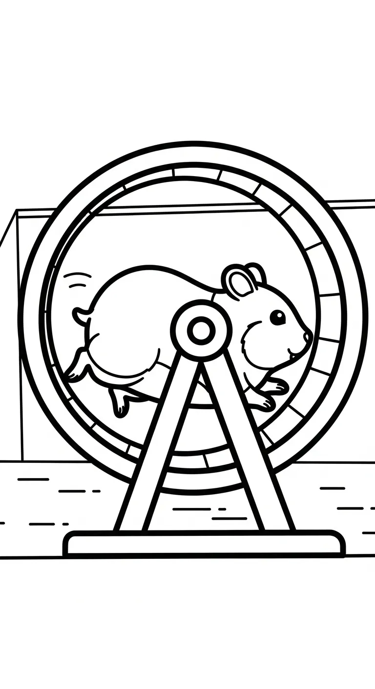in tranh tô màu Tranh tô màu chuột hamster miễn phí