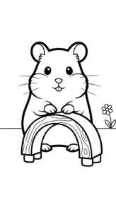 tranh tô màu Tranh tô màu chuột hamster tập tô