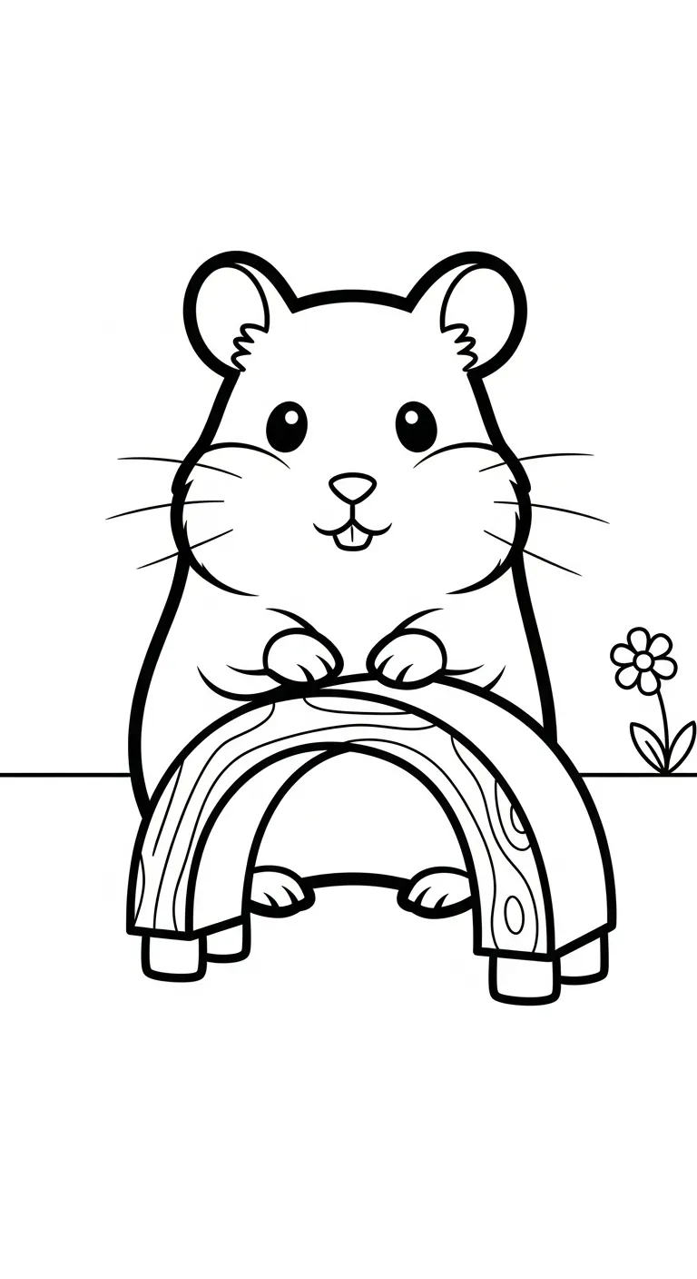 tranh tô màu Tranh tô màu chuột hamster tập tô