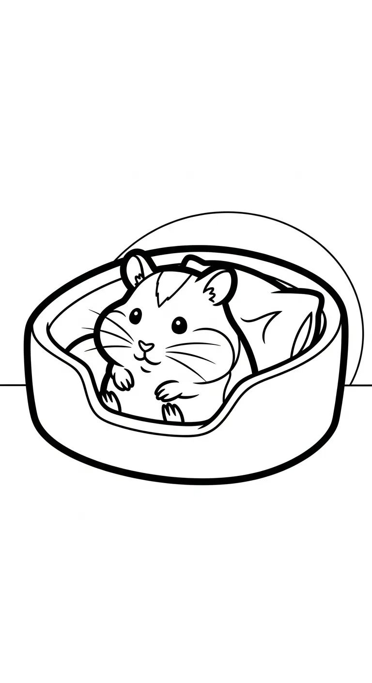 hình tô màu Tranh tô màu chuột hamster cho bé 6 tuổi
