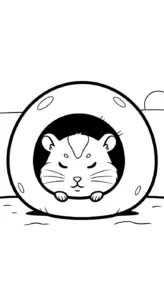 in hình tô màu Tranh tô màu chuột hamster cho bé 6 tuổi