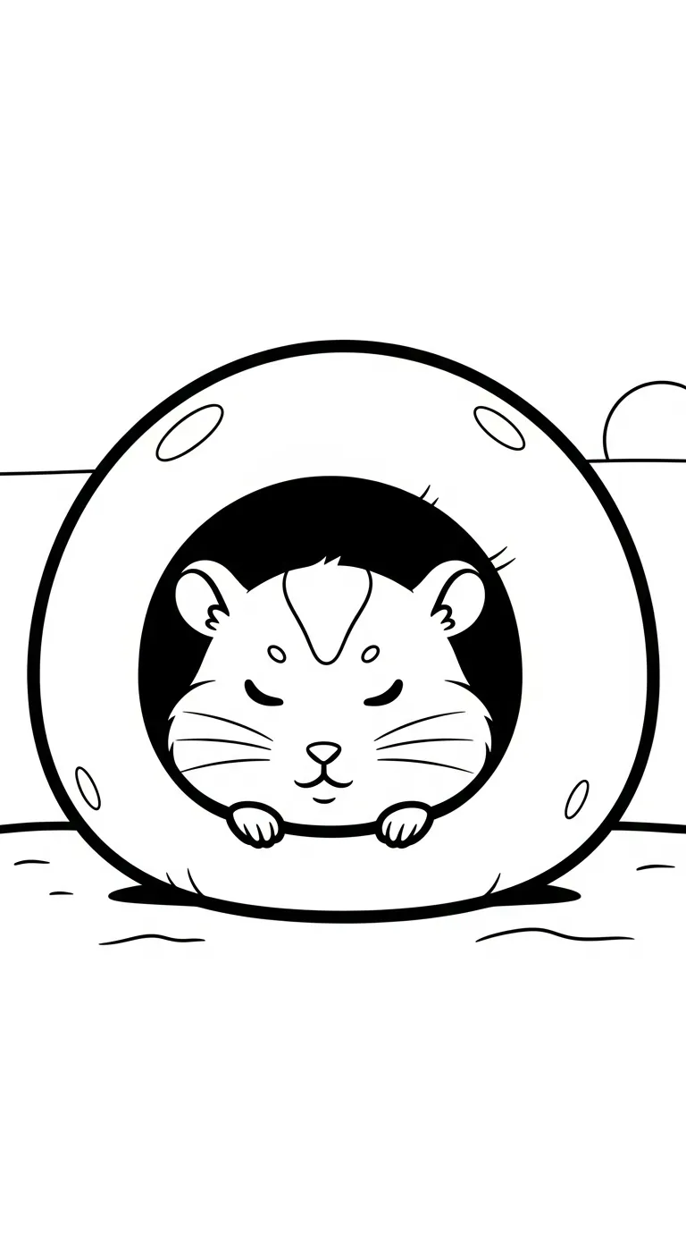 in hình tô màu Tranh tô màu chuột hamster cho bé 6 tuổi