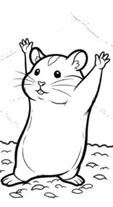 tranh tô màu Tranh tô màu chuột hamster tập tô