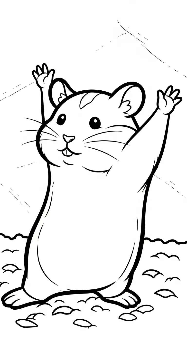 tranh tô màu Tranh tô màu chuột hamster tập tô 1
