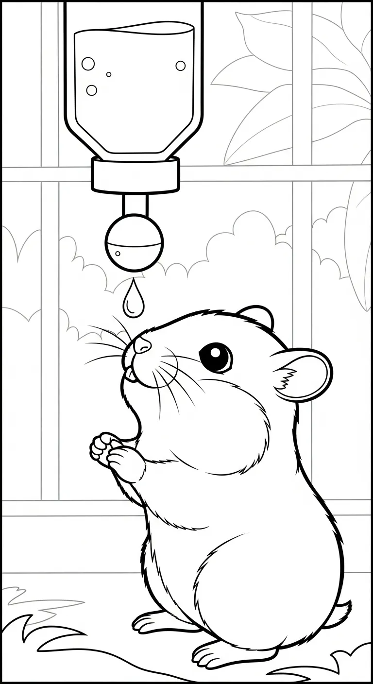 tải tranh tô màu Tranh tô màu chuột hamster pdf