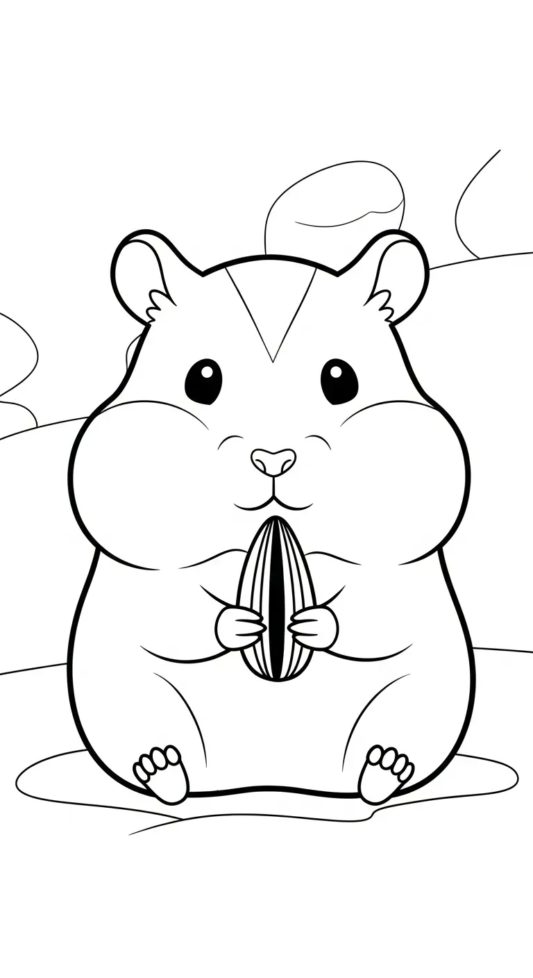 hình tô màu Tranh tô màu chuột hamster cho bé 7-8 tuổi