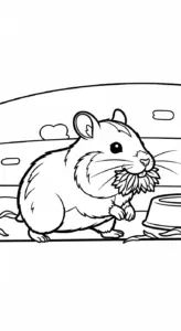 hình tô màu Tranh tô màu chuột hamster in ngay