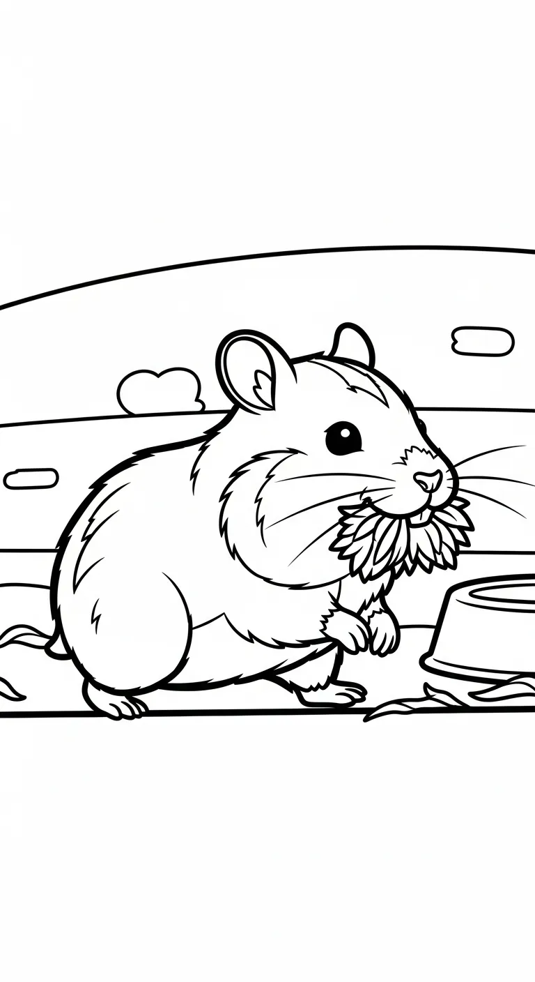 hình tô màu Tranh tô màu chuột hamster in ngay