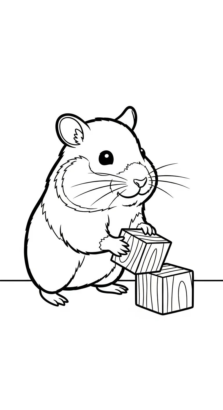 tranh tô màu Tranh tô màu chuột hamster cho bé mới nhất