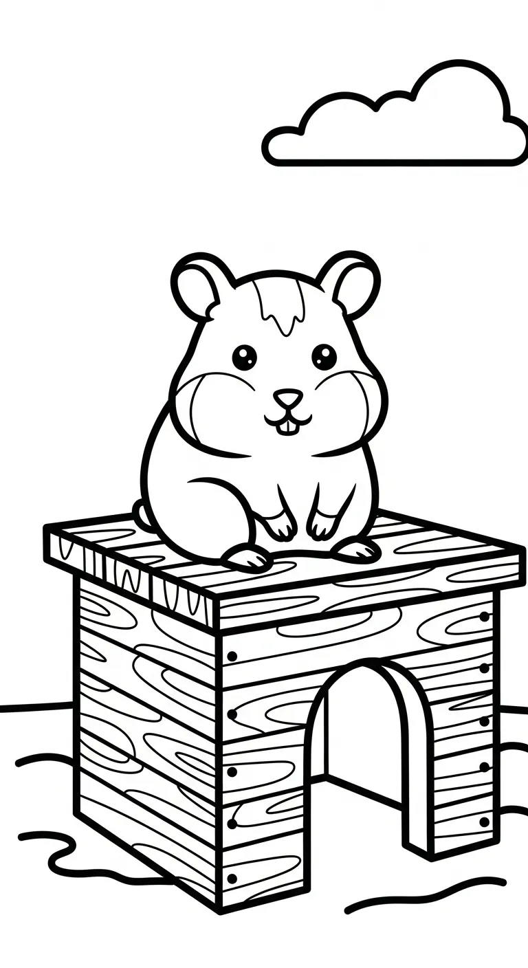 tải hình tô màu Tranh tô màu chuột hamster cho bé 5 tuổi