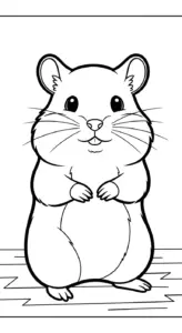 tranh tô màu Tranh tô màu chuột hamster cho trẻ em