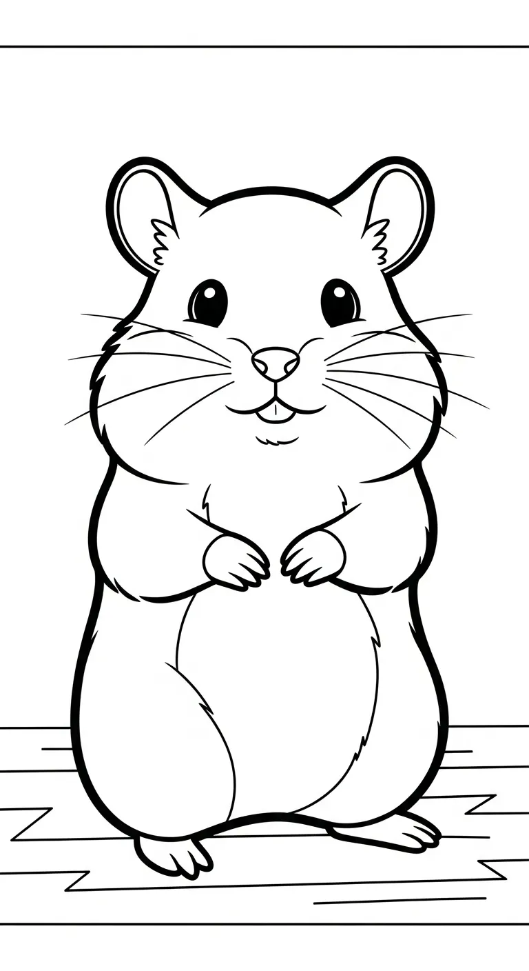 tranh tô màu Tranh tô màu chuột hamster cho trẻ em