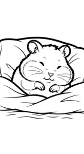 tranh tô màu Tranh tô màu chuột hamster cho bé tải về