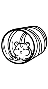 tranh tô màu Tranh tô màu chuột hamster cho bé