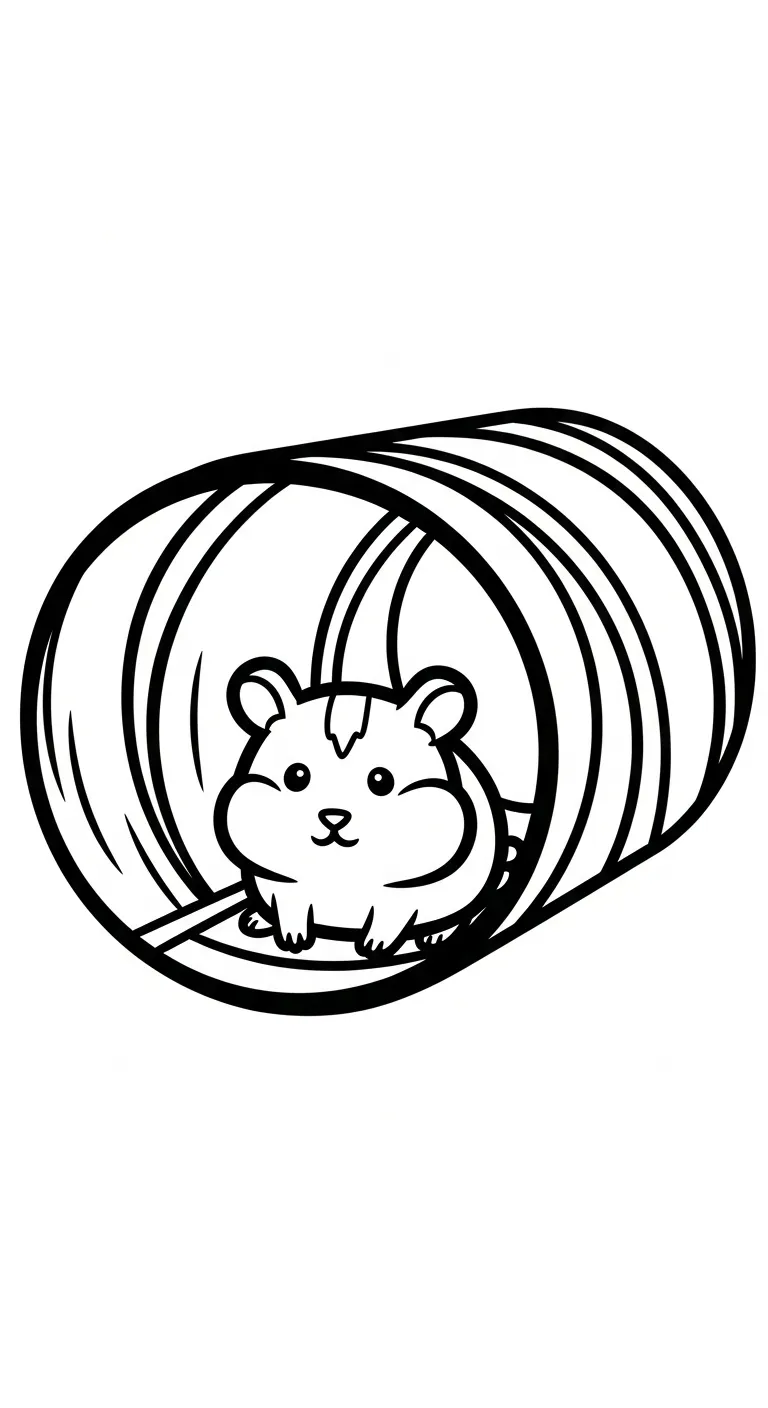 tranh tô màu Tranh tô màu chuột hamster cho bé