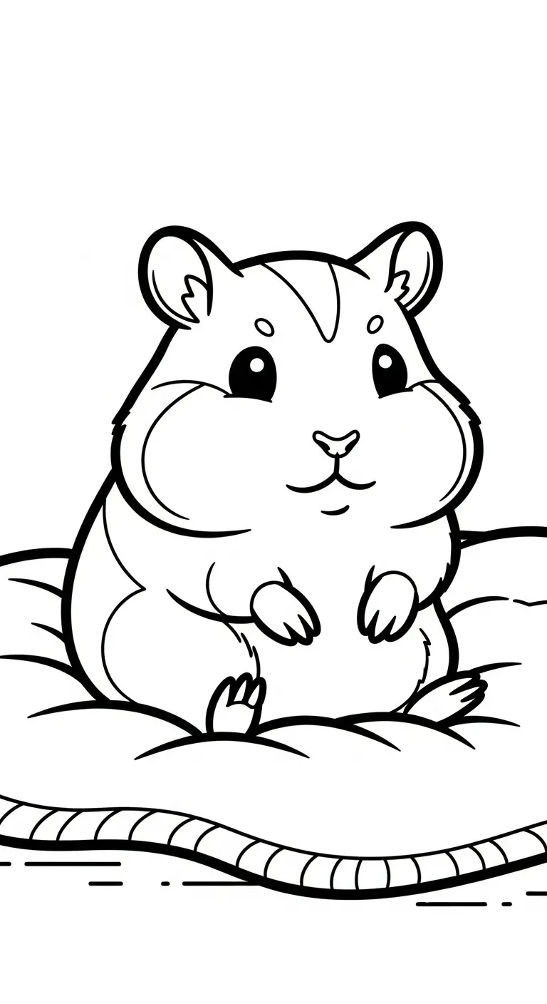 in hình tô màu Tranh tô màu chuột hamster