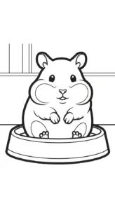 hình tô màu Tranh tô màu chuột hamster cho bé mới nhất