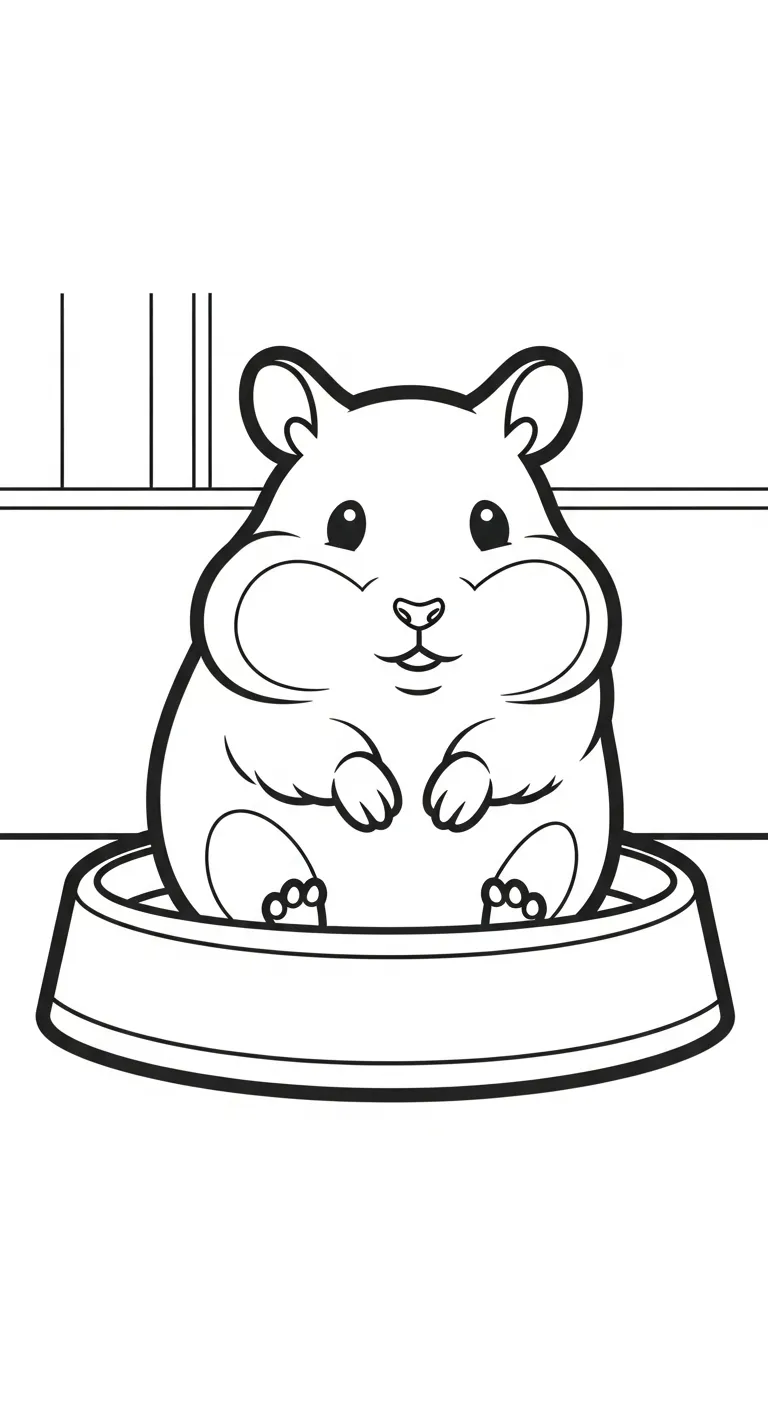 hình tô màu Tranh tô màu chuột hamster cho bé mới nhất