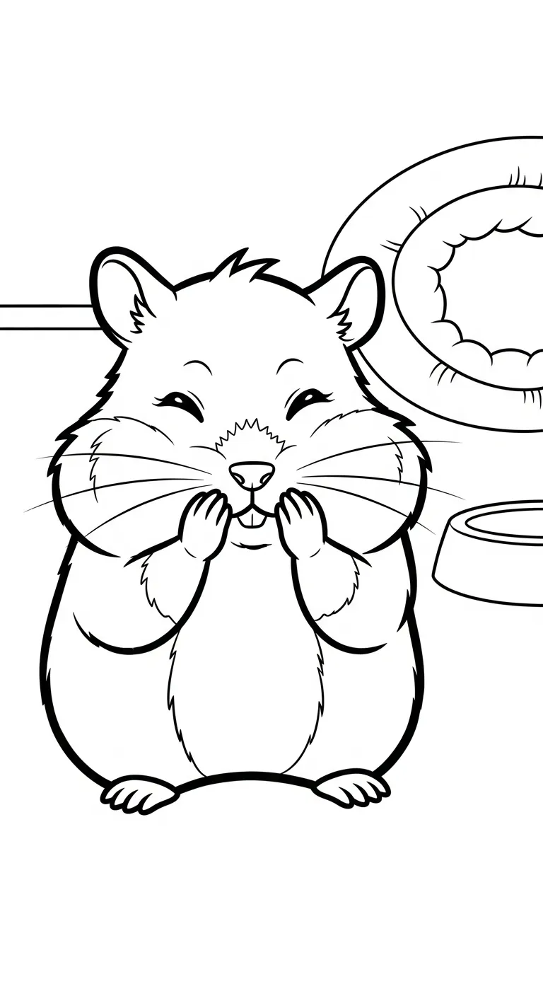 mẫu in hình tô màu Tranh tô màu chuột hamster cho bé