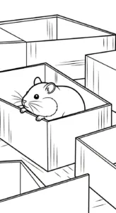 tải tranh tô màu Tranh tô màu chuột hamster cho bé miễn phí
