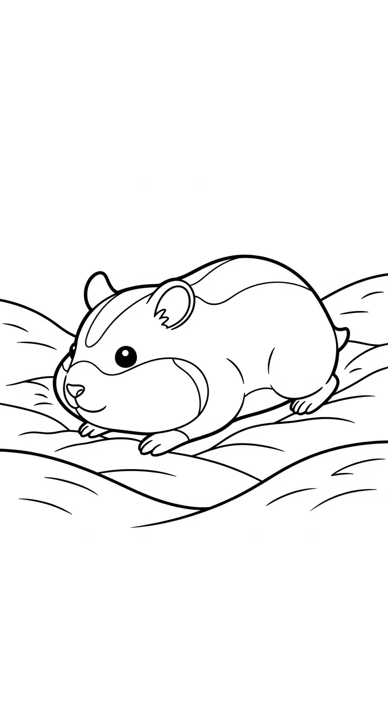 hình tô màu Tranh tô màu chuột hamster cho bé 4 tuổi miễn phí