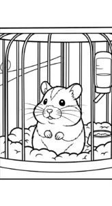 tranh tô màu Tranh tô màu chuột hamster cho bé mới nhất