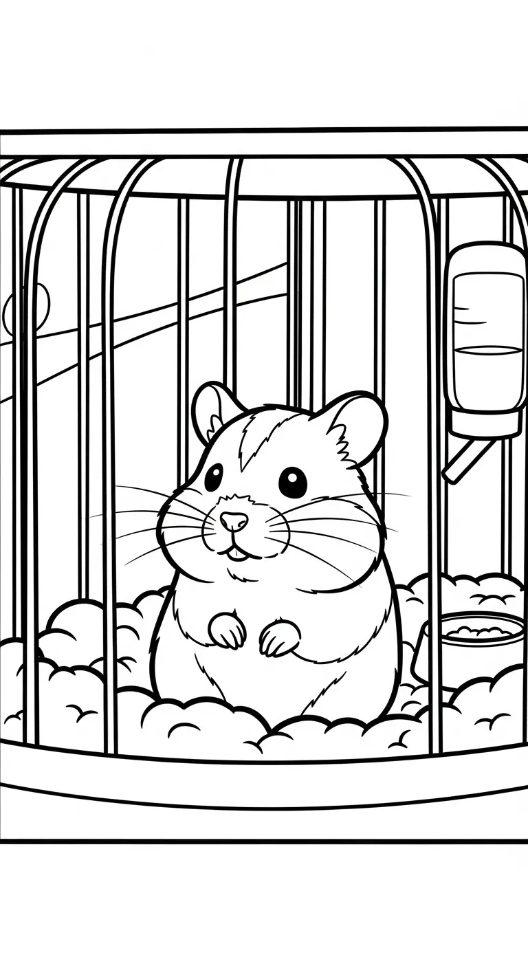 tranh tô màu Tranh tô màu chuột hamster cho bé mới nhất 1