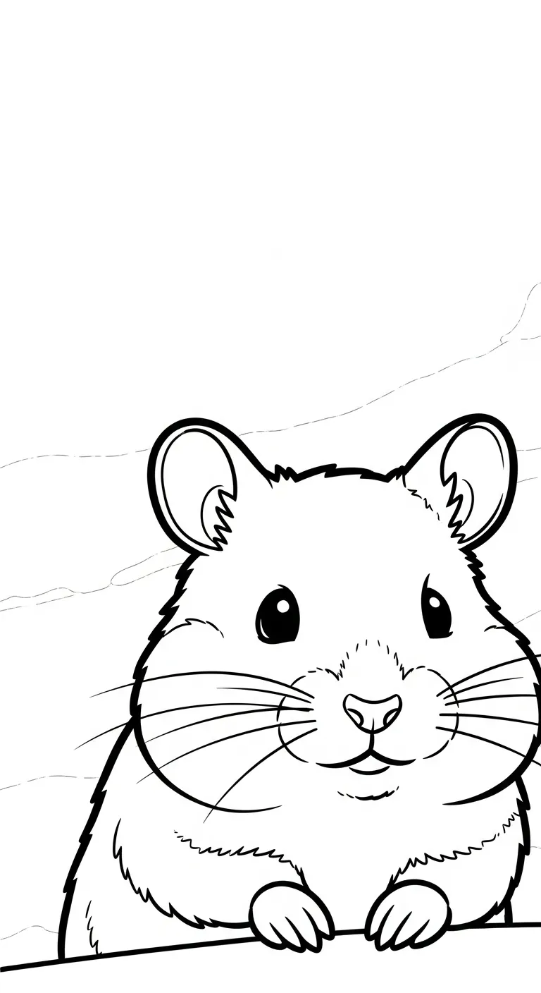 in tranh tô màu Tranh tô màu chuột hamster cho bé 6 tuổi